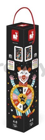Magnetický terč Cirkus Circus Magnetic Dart Game Janod obojstranný so 6 magnetickými šípkami od 4 rokov