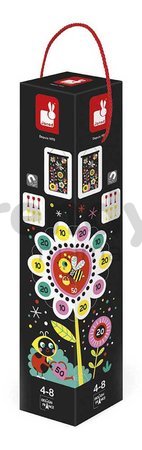 Magnetický terč Záhrada Garden Magnetic Dart Game Janod obojstranný so 6 magnetickými šípkami od 4 rokov