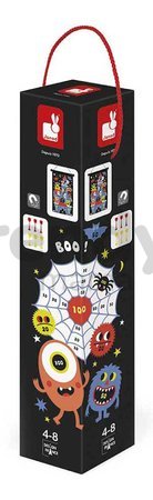 Magnetický terč Príšerky Monsters Magnetic Dart Game Janod obojstranný so 6 magnetickými šípkami od 4 rokov