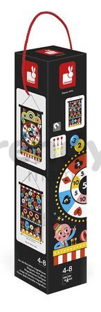 Magnetický terč Zábavný park Fun Fair Magnetic Dart Game Janod obojstranný so 6 magnetickými šípkami od 4 rokov
