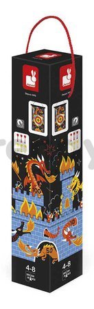 Magnetický terč Draky Dragons Magnetic Dart Game Janod obojstranný so 6 magnetickými šípkami od 4 rokov