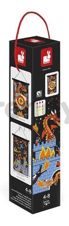 Magnetický terč Draky Dragons Magnetic Dart Game Janod obojstranný so 6 magnetickými šípkami od 4 rokov