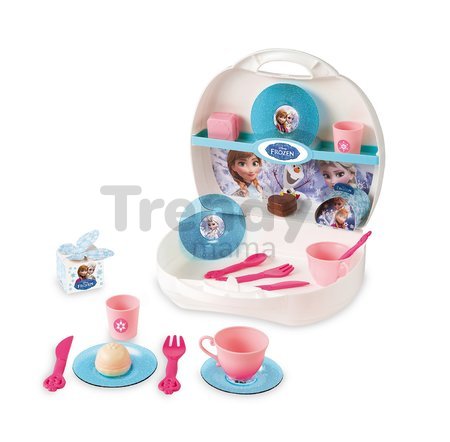 Cukráreň Frozen Smoby v kufríku s trblietkami s 19 doplnkami