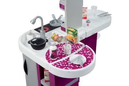 Kuchynka Studio XL Tefal Smoby elektronická so zvukmi, so sódovačom, chladničkou a 32 doplnkami fialová