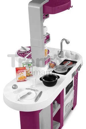 Kuchynka Studio XL Tefal Smoby elektronická so zvukmi, so sódovačom, chladničkou a 32 doplnkami fialová
