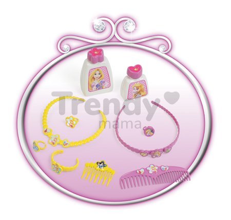 Kozmetický stolík Disney Princezné 2v1 Smoby so stoličkou a 10 doplnkami