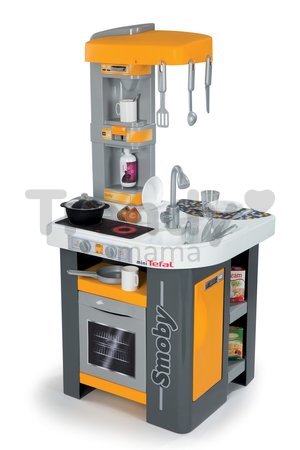 Kuchynka Studio Tefal Smoby elektronická so zvukmi, so sódovačom a 25 doplnkami oranžová