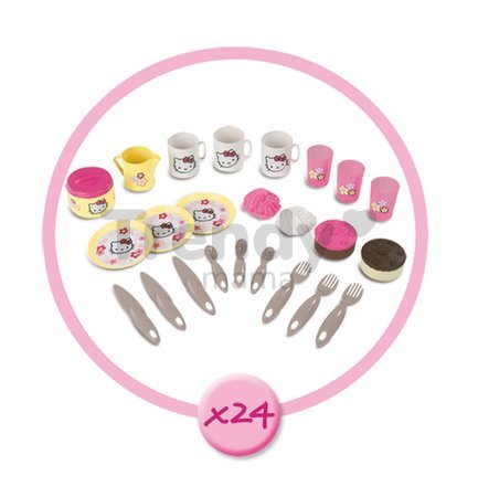 Piknikový košík Hello Kitty Smoby s 24 doplnkami