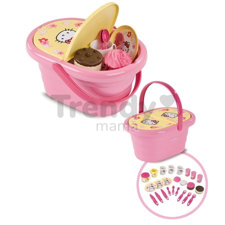 Piknikový košík Hello Kitty Smoby s 24 doplnkami