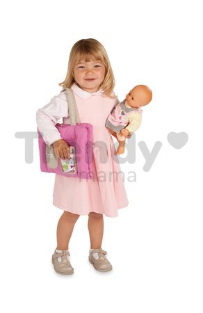 Prebaľovacia podložka Baby Nurse Smoby pre 42 cm bábiku so setom na prebaľovanie tmavoružová