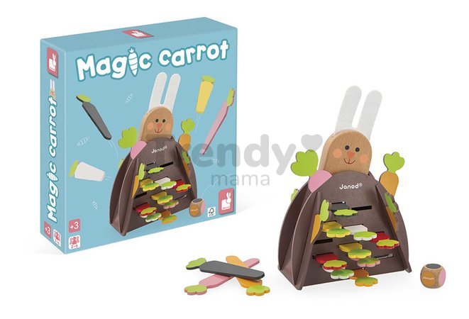 Spoločenská hra Zázračná mrkva Magic Carrot Janod 15 dielov
