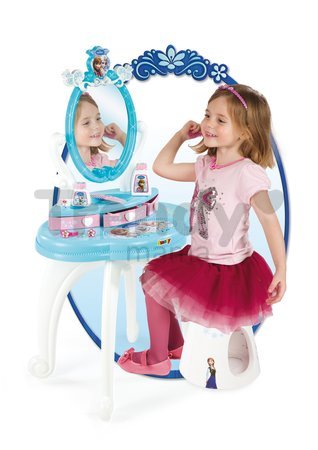 Kozmetický stolík Frozen 2v1 Smoby so stoličkou a 10 doplnkami