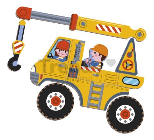 Magnetická kniha Na stavbe Construction Magnetibook Janod 50 magnetiek a 18 šablón