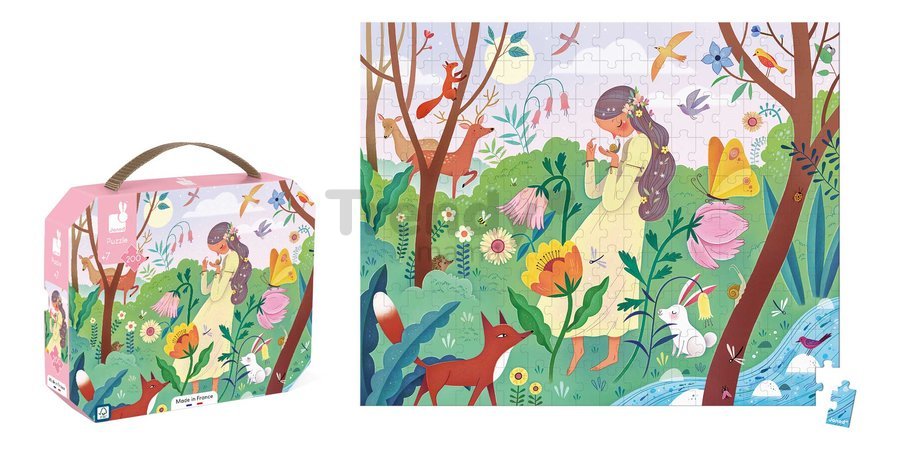 Puzzle v kufríku Matka Príroda Mother Nature Janod 200 dielov od 7 rokov