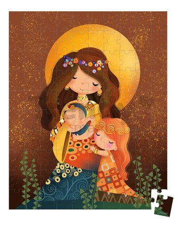 Puzzle v kufríku Inspired by Klimt Janod umelecké 100 dielov od 6 rokov