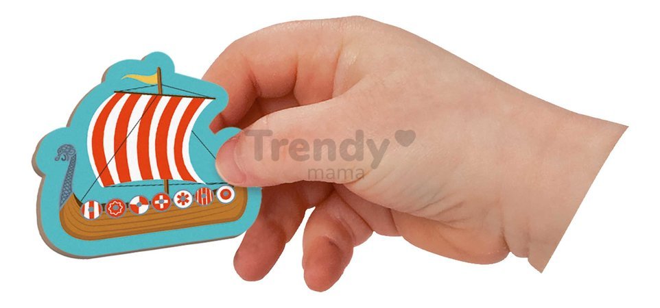 Magnetická kniha História History Magnetibook Janod 60 magnetiek a 12 šablón