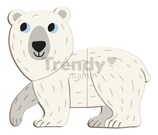 Magnetická kniha Polárne zvieratká Polar Animals Magnetibook Janod 30 magnetiek a 10 šablón