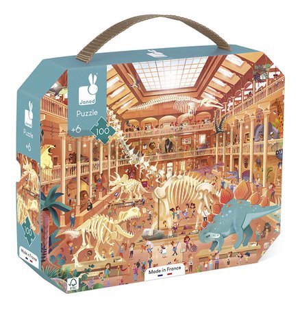Puzzle v kufríku V múzeu Natural History Museum Janod 100 dielov od 6 rokov