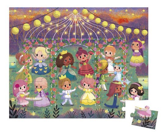 Puzzle v kufríku Princezné Princesses Janod 36 dielov od 4 rokov