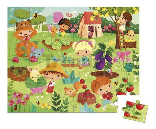 Puzzle v kufríku Záhrada Garden Janod 36 dielov od 4 rokov