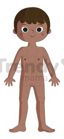Vzdelávacie puzzle Ľudské telo Educational Puzzle Human Body Janod 50-75-100 dielov od 5 rokov