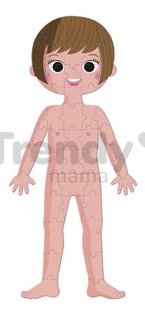 Vzdelávacie puzzle Ľudské telo Educational Puzzle Human Body Janod 50-75-100 dielov od 5 rokov