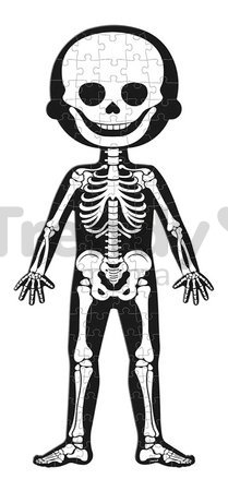 Vzdelávacie puzzle Ľudské telo Educational Puzzle Human Body Janod 50-75-100 dielov od 5 rokov