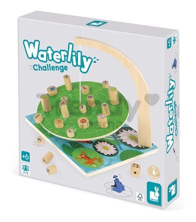 Spoločenská hra pre deti Lekno Game of Skill Waterlily Challenge Janod na rozvoj zručnosti pre 2-6 hráčov od 6 rokov