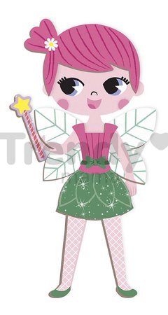 Magnetická kniha Dievčenské oblečenie Girl's Costumes Magnetibook Janod 46 magnetiek a 8 šablón