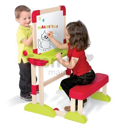 Drevená školská lavica Modulo Space Smoby obojstranná skladacia s 80 doplnkami