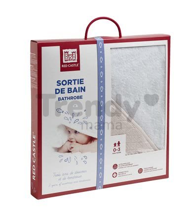 Dojčenská osuška s kapucňou Red Castle Fleur de Coton ® Grey Plumeti 100x100 cm šedá od 0 mesiacov