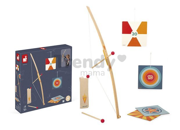 Sada na strieľanie z luku Archery Set Janod luk šípy a terče od 5 rokov