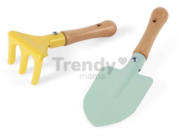 Sada záhradného náradia Gardening Tools Set Happy Garden Janod hrabličky a rýľ
