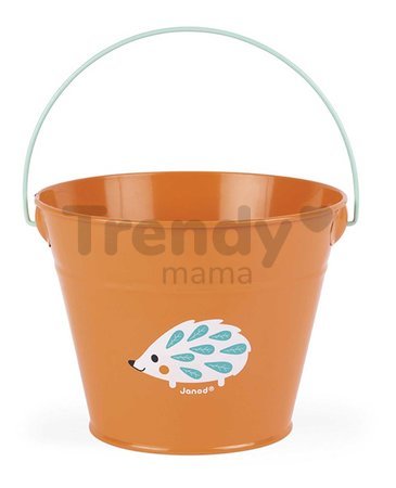 Vedierko na záhradu Happy Garden Janod kovové oranžové