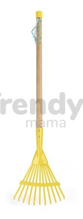 Záhradné náradie hrable Happy Garden Janod kovové s drevenou rúčkou žlté