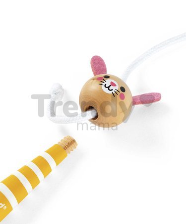 Švihadlo Zajac Bunny Skipping Rope Janod s drevenými rúčkami a nastaviteľnou dĺžkou