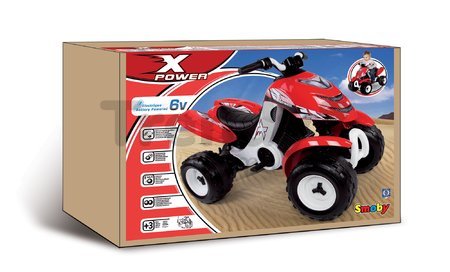 Štvorkolka X Power Smoby elektronická červená