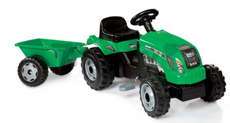 Traktor na šliapanie RX Bull Smoby s prívesom zelený