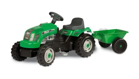 Traktor na šliapanie RX Bull Smoby s prívesom zelený