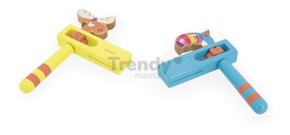 Drevený rapkáč Noisemaker Applepop Janod 2 druhy od 24 mes