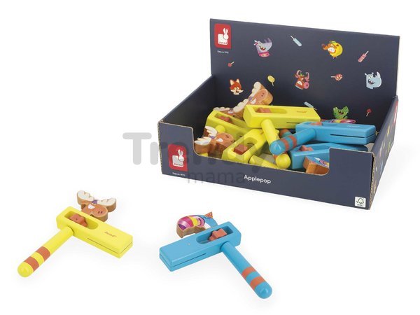 Drevený rapkáč Noisemaker Applepop Janod 2 druhy od 24 mes