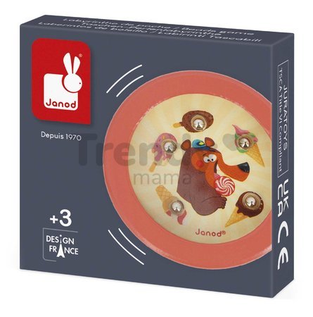 Didaktický hlavolam Beads Game Applepop Janod guličkový 4 druhy