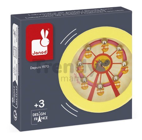 Didaktický hlavolam Beads Game Applepop Janod guličkový 4 druhy