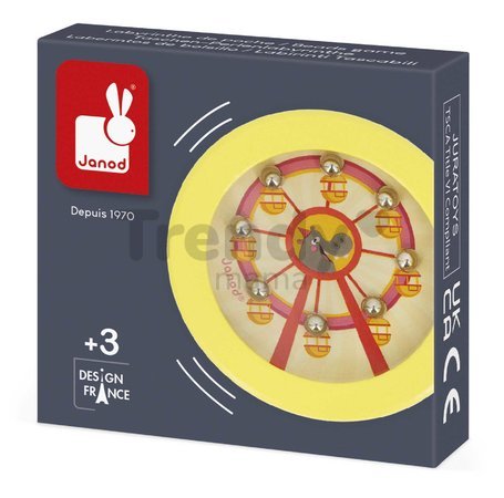 Didaktický hlavolam Beads Game Applepop Janod guličkový 4 druhy