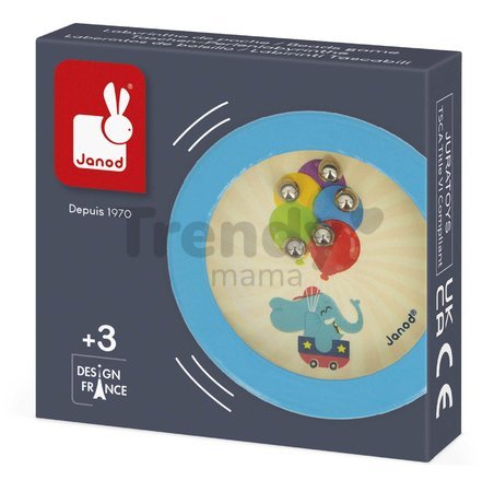 Didaktický hlavolam Beads Game Applepop Janod guličkový 4 druhy