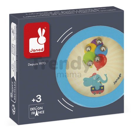 Didaktický hlavolam Beads Game Applepop Janod guličkový 4 druhy