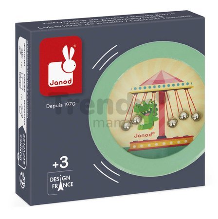 Didaktický hlavolam Beads Game Applepop Janod guličkový 4 druhy