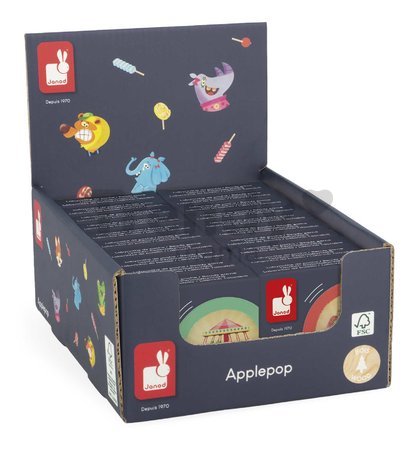 Didaktický hlavolam Beads Game Applepop Janod guličkový 4 druhy