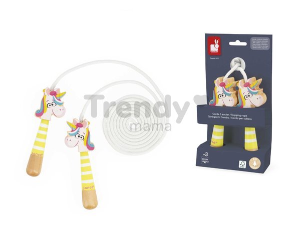 Švihadlo Jednorožec Unicorn Skipping Rope Applepop Janod s drevenými rúčkami