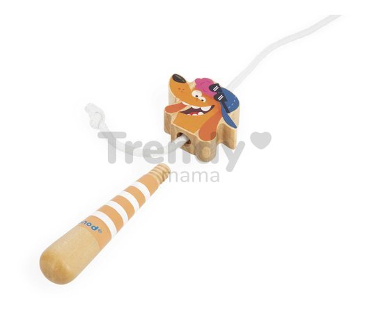 Švihadlo Pes Dog Skipping Rope Applepop Janod s drevenými rúčkami